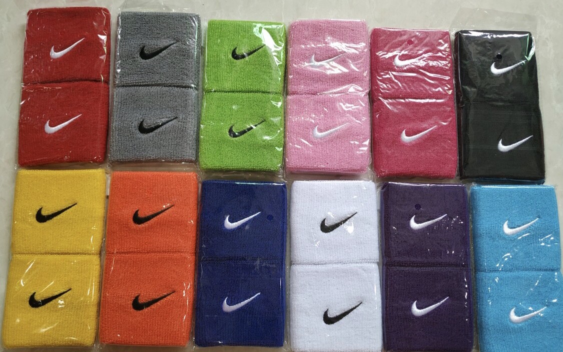 Nike Swoosh Set of 2 Wristbands Brand New 12 Different Colors To Choose From