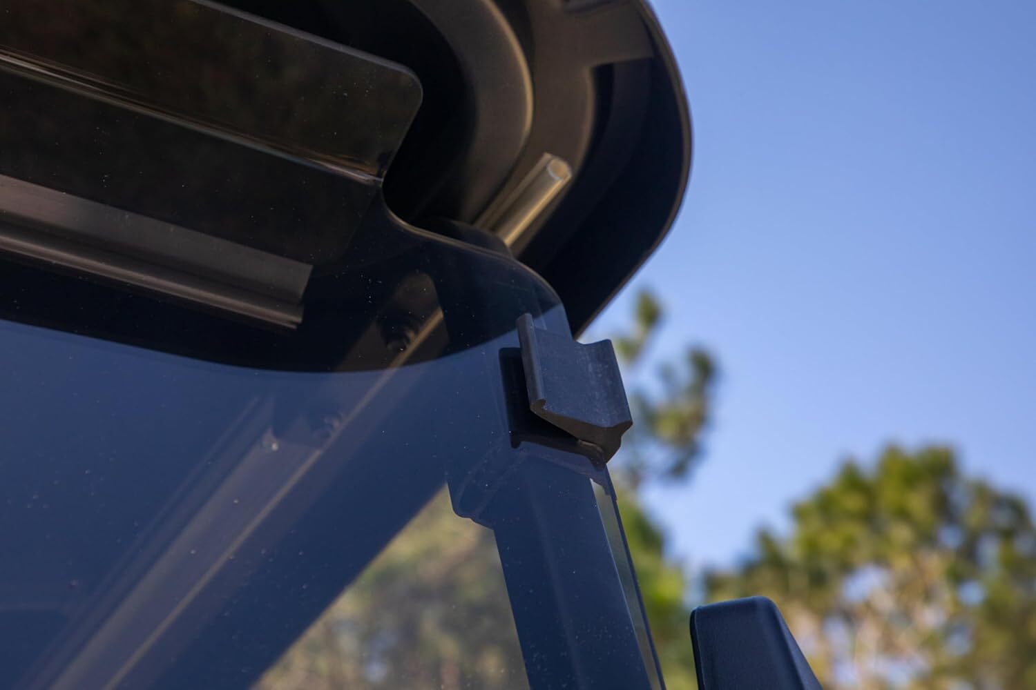 RedDot 1/4" Folding Golf Cart Windshield for Denago EV Rover XL - Tinted