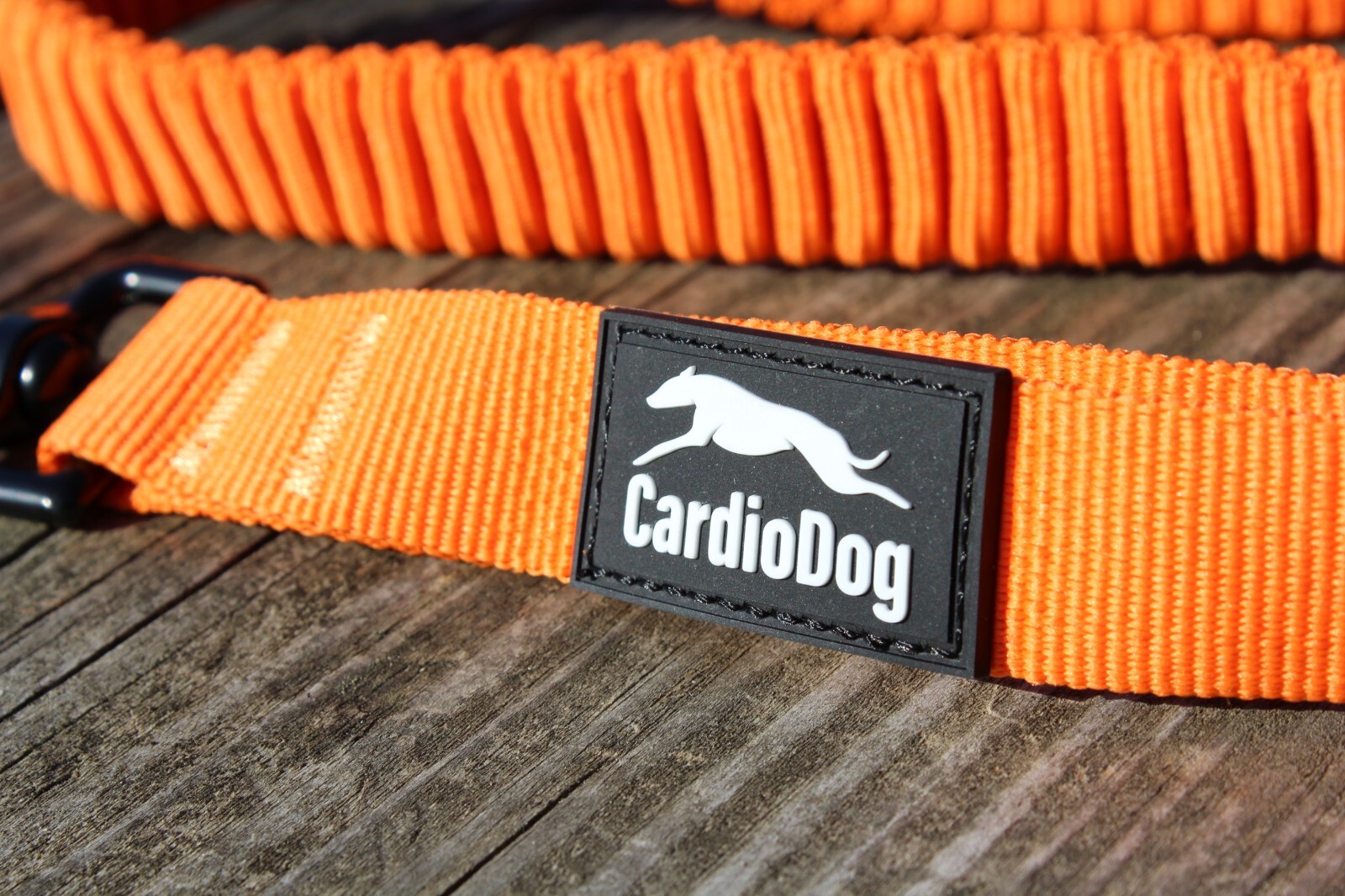 Hands Free Running Walking Dog Leash/Lead Bungee Orange Stretch