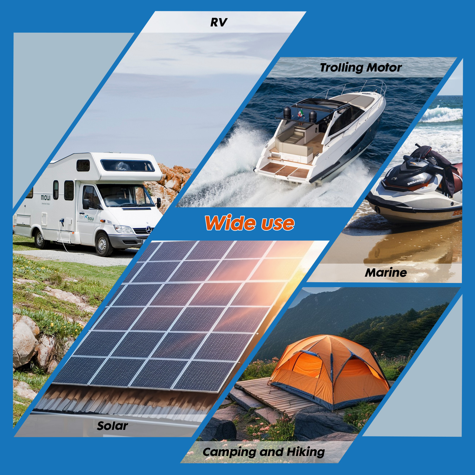 WannaPow 12V 120Ah LiFePO4 Battery BMS Deep Cycle For Trolling Motor,RV,Solar