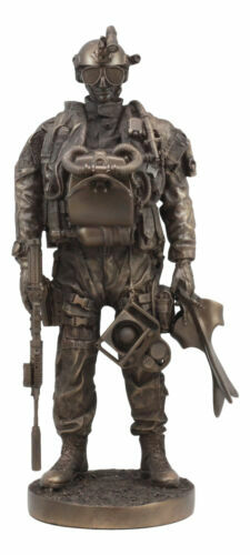 Large Military Navy Seal Statue 12.75"Tall Special Task Force Unit Soldier