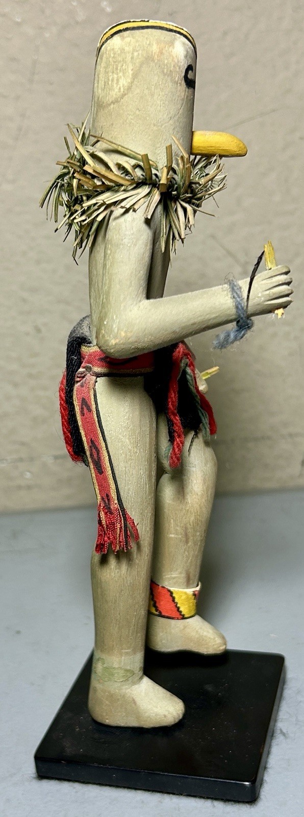 Antique Native American Hopi Kachina Doll Sikya Tsutskutu Yellow Clown 7.5”