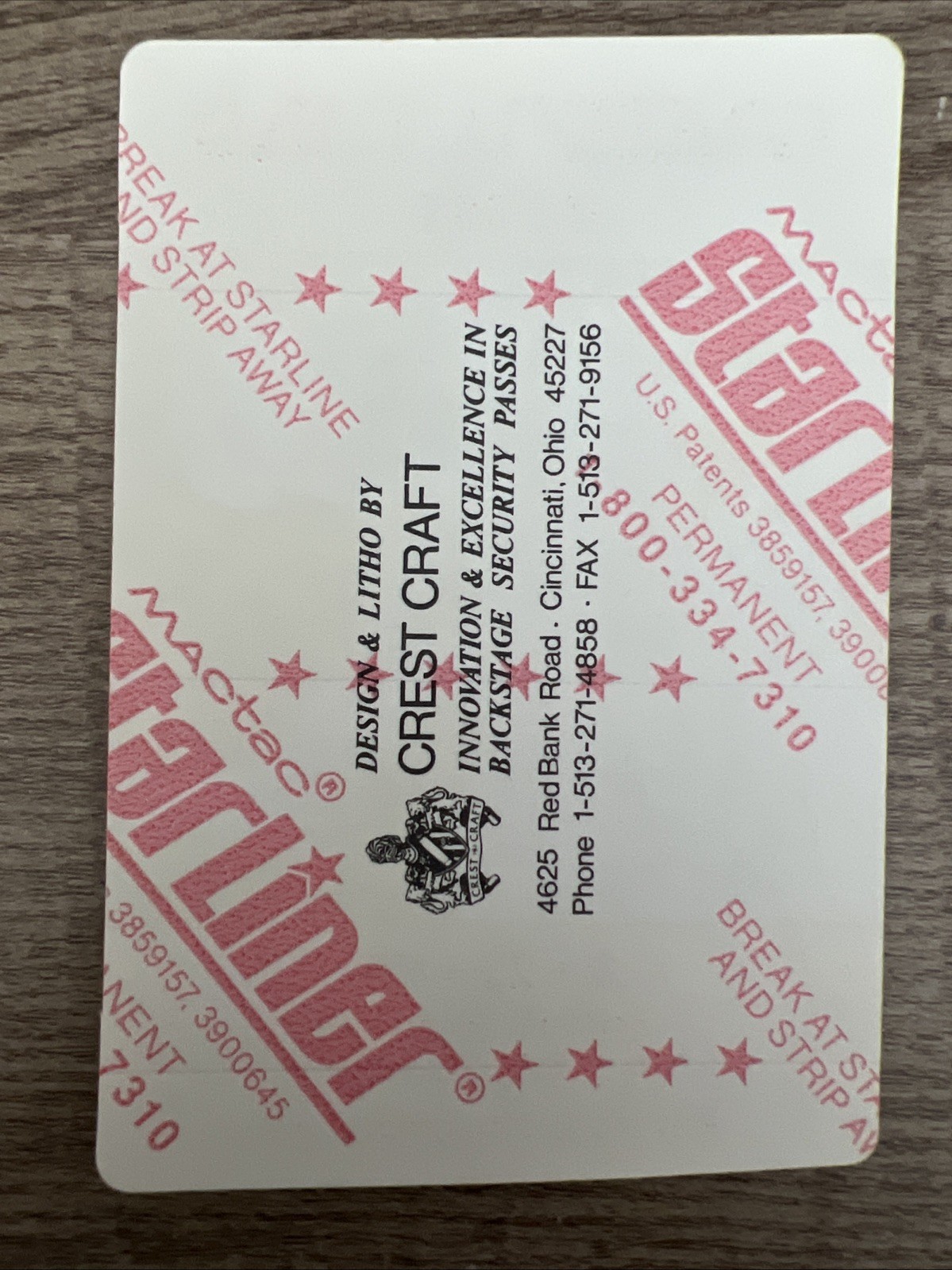 Grateful Dead Backstage Pass Frankenstein Nassau New York NY 3/25/1994 Hollywood