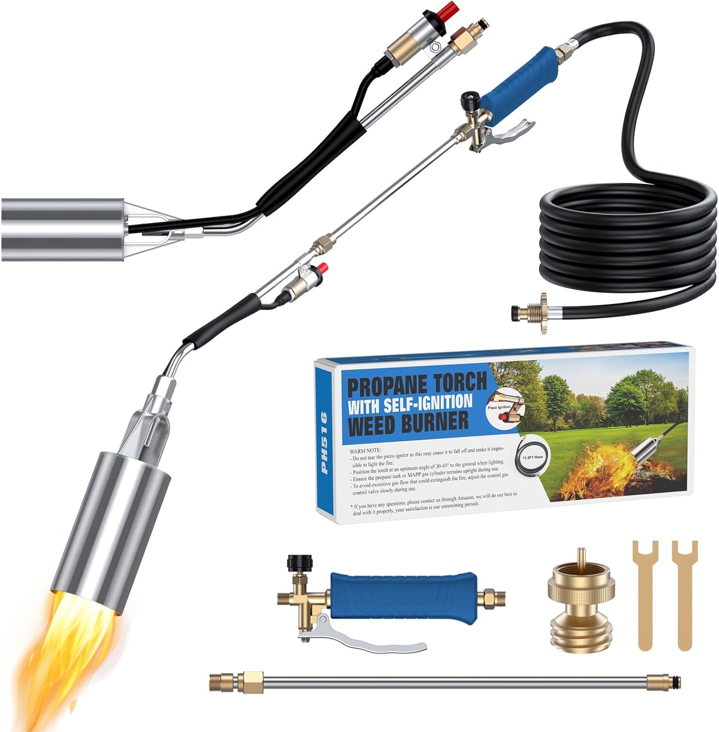 SEVENMEET HP516 Propane Torch Weed Burner Kit, High Output Weed Torch with