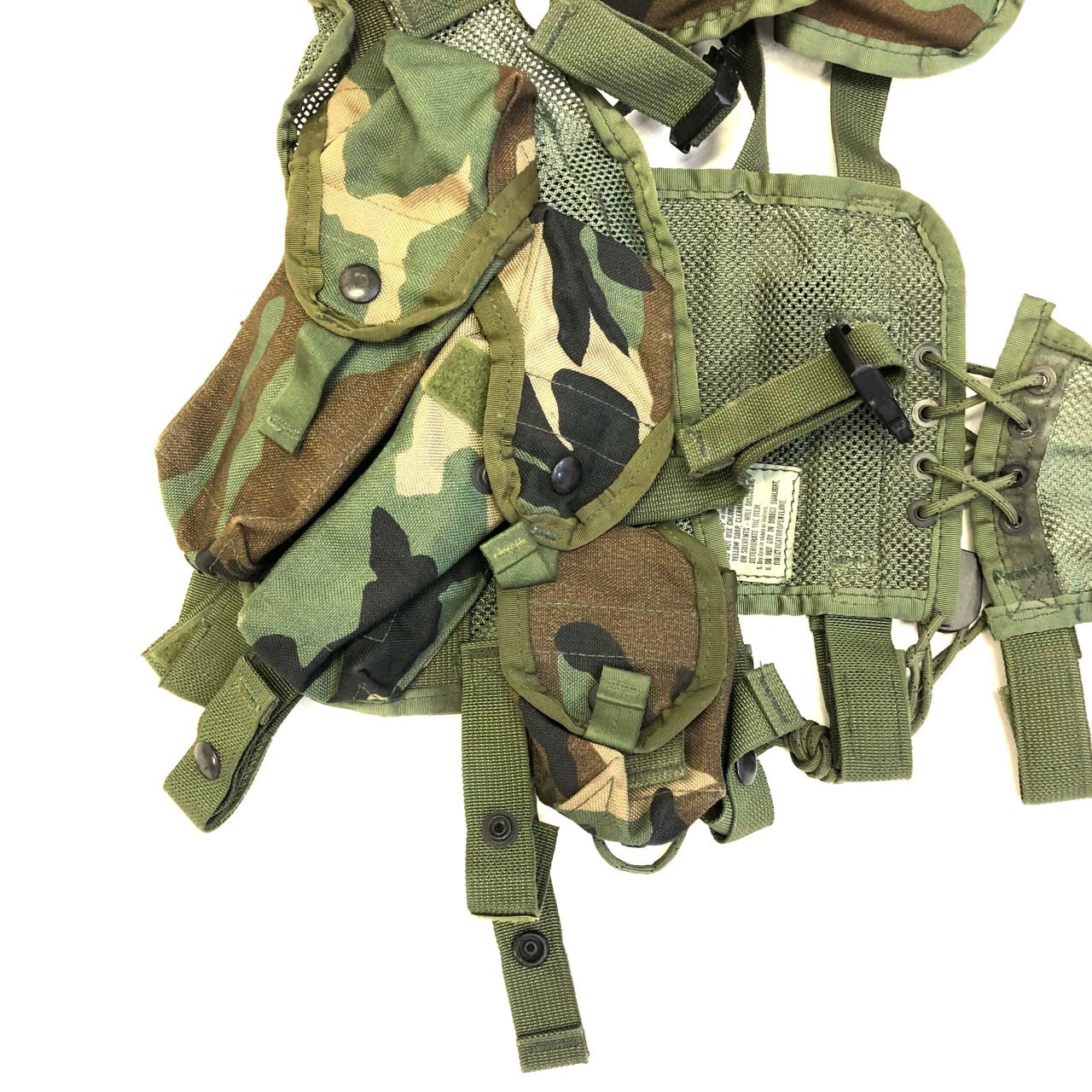 woodland camo Load Bearing Tactical Vest Previously Issued
