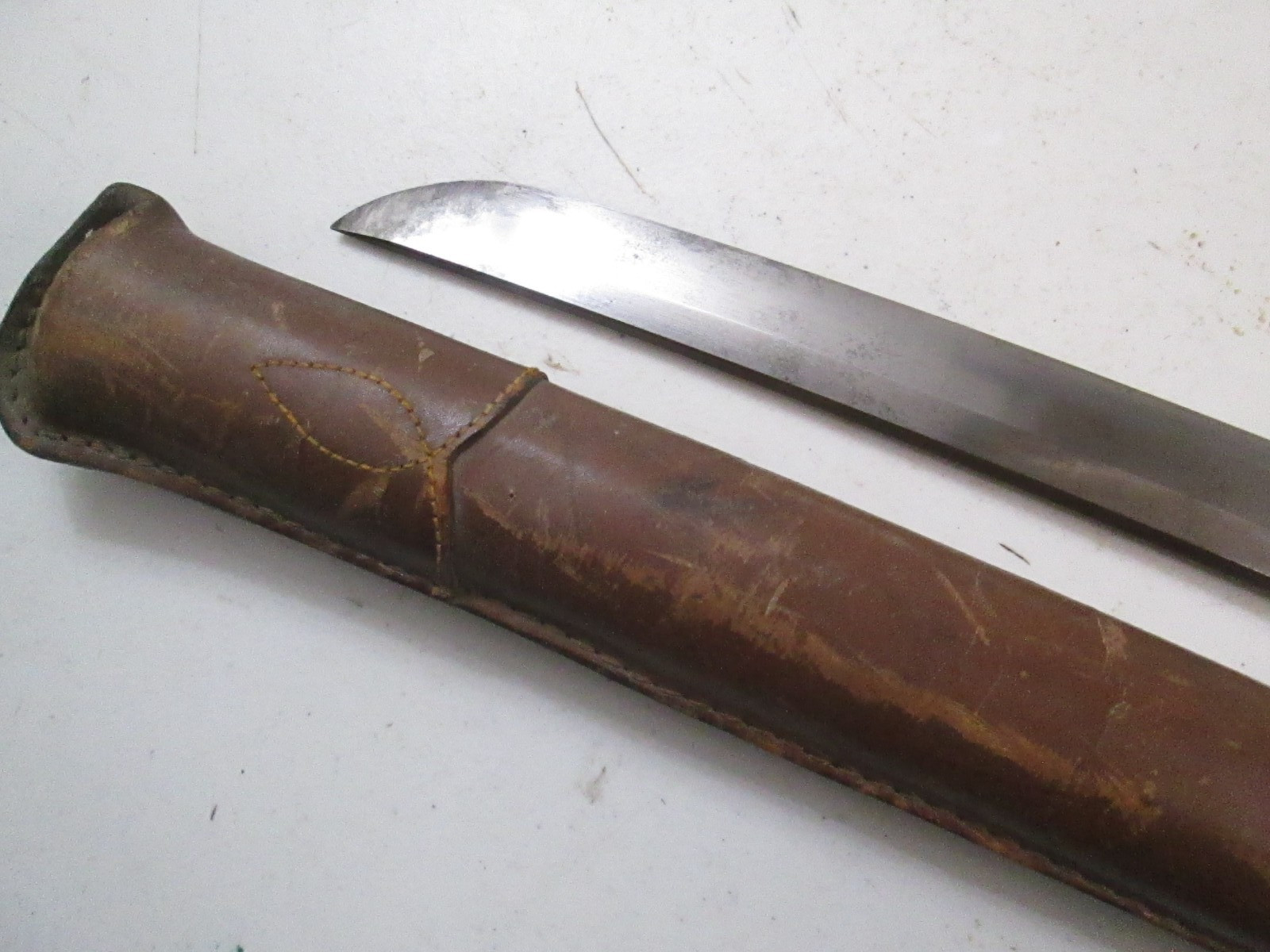 OVER 300 YEARS JAPANESE KATANA SAMURAI SWORD & SCABBARD SIGNED SHIMOSAKA #W44