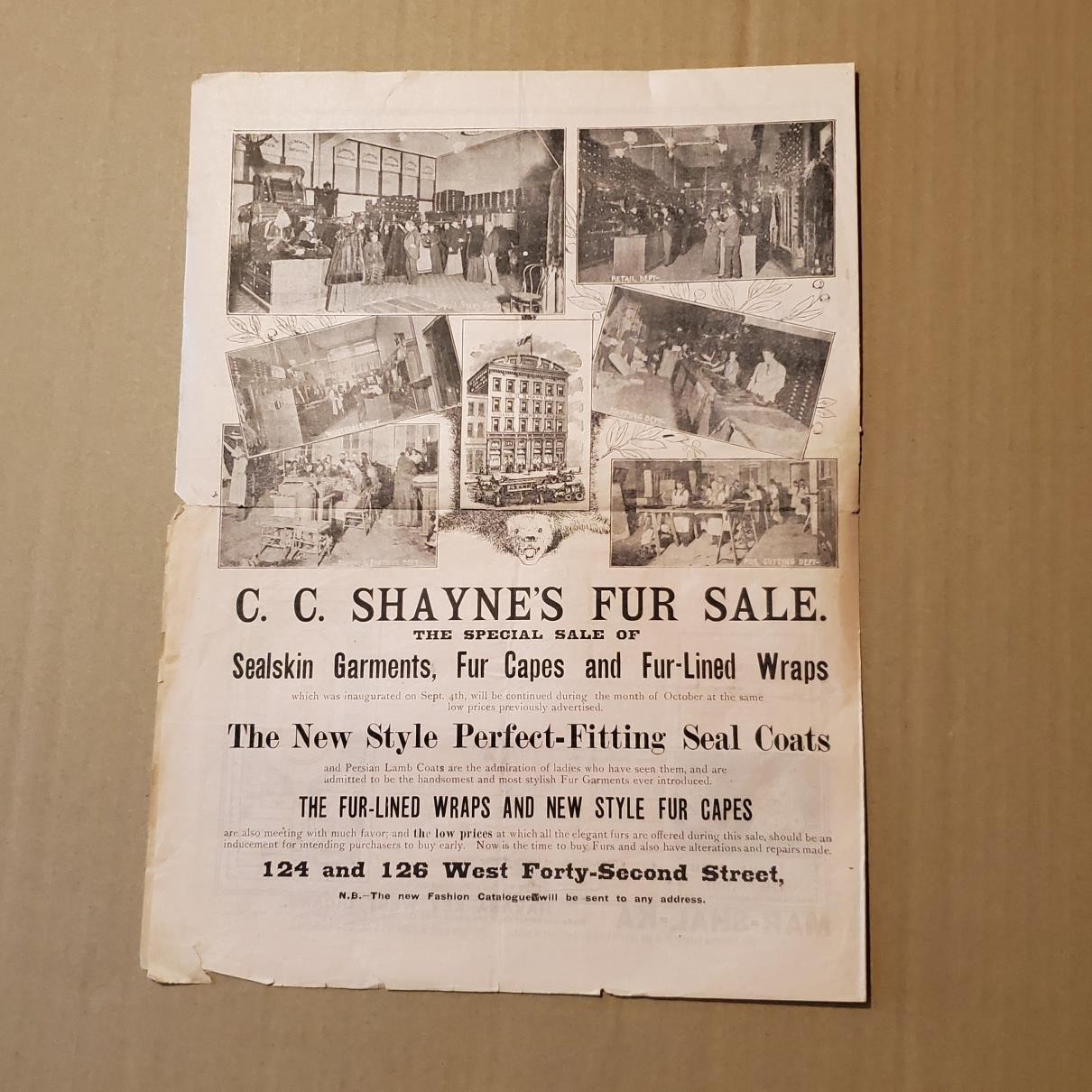 5157----1894 Madison Square Garden weekly bulletin NYC theatre + performances