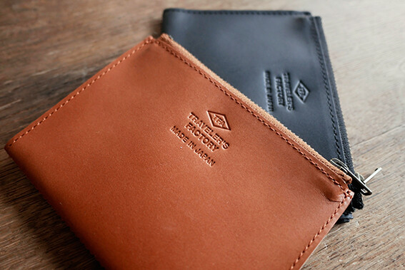 TRAVELER'S Notebook Leather Zipper Case engraving Tannin Regular & Passport size