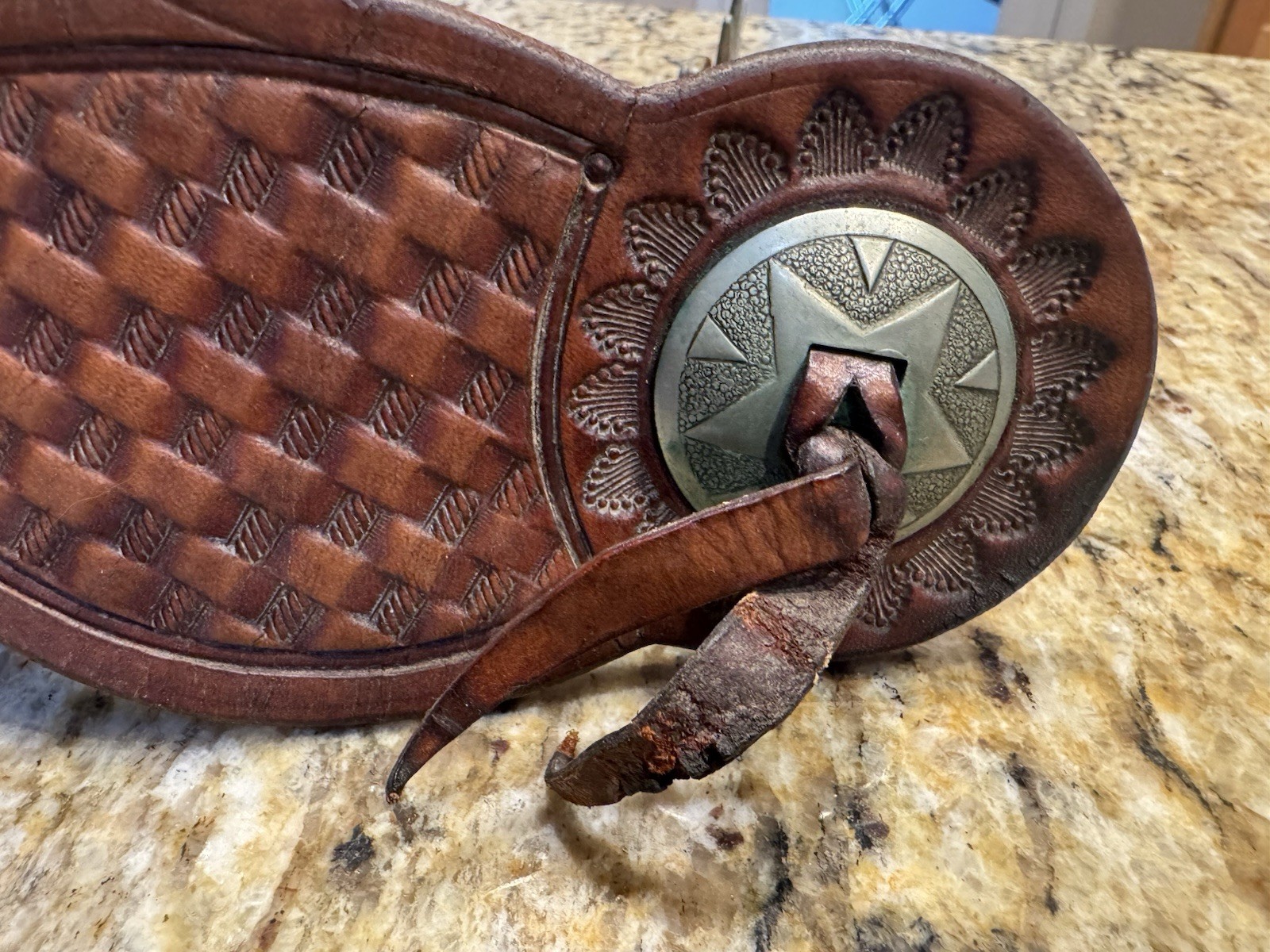 Vintage Western Cowboy Cowgirl Spurs Leather Strap As Found