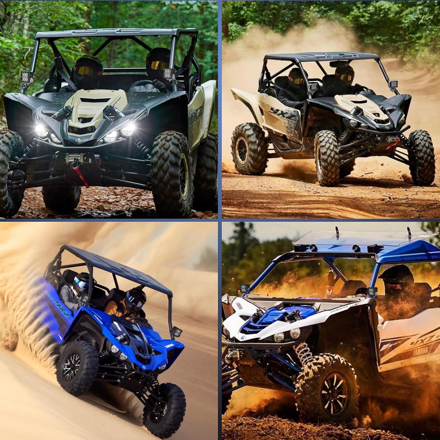 Nilight Light Bar UTV Front Side A Pillar Hood Mounting Brackets for LED Pods