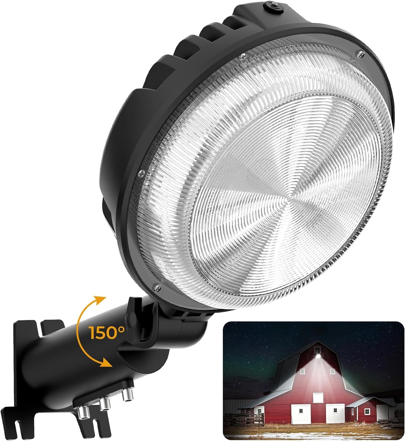 LED Barn Light 150W,20000LM Dusk to Dawn Security Area Lights Yard Lighting IP66
