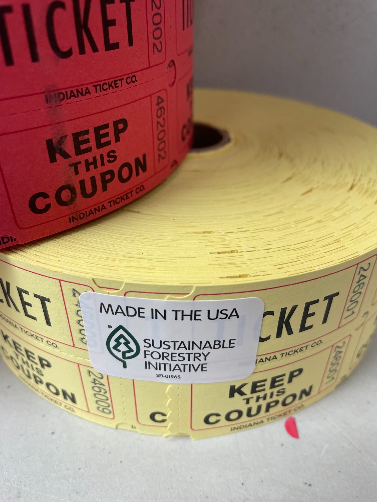 Raffle Tickets Double Stub Roll of 2000 Split the Pot 50/50 Carnival Events