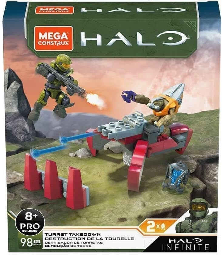 Mega Construx Halo Infinite Turret Takedown 2 Figures Pro Builder 98 Pieces