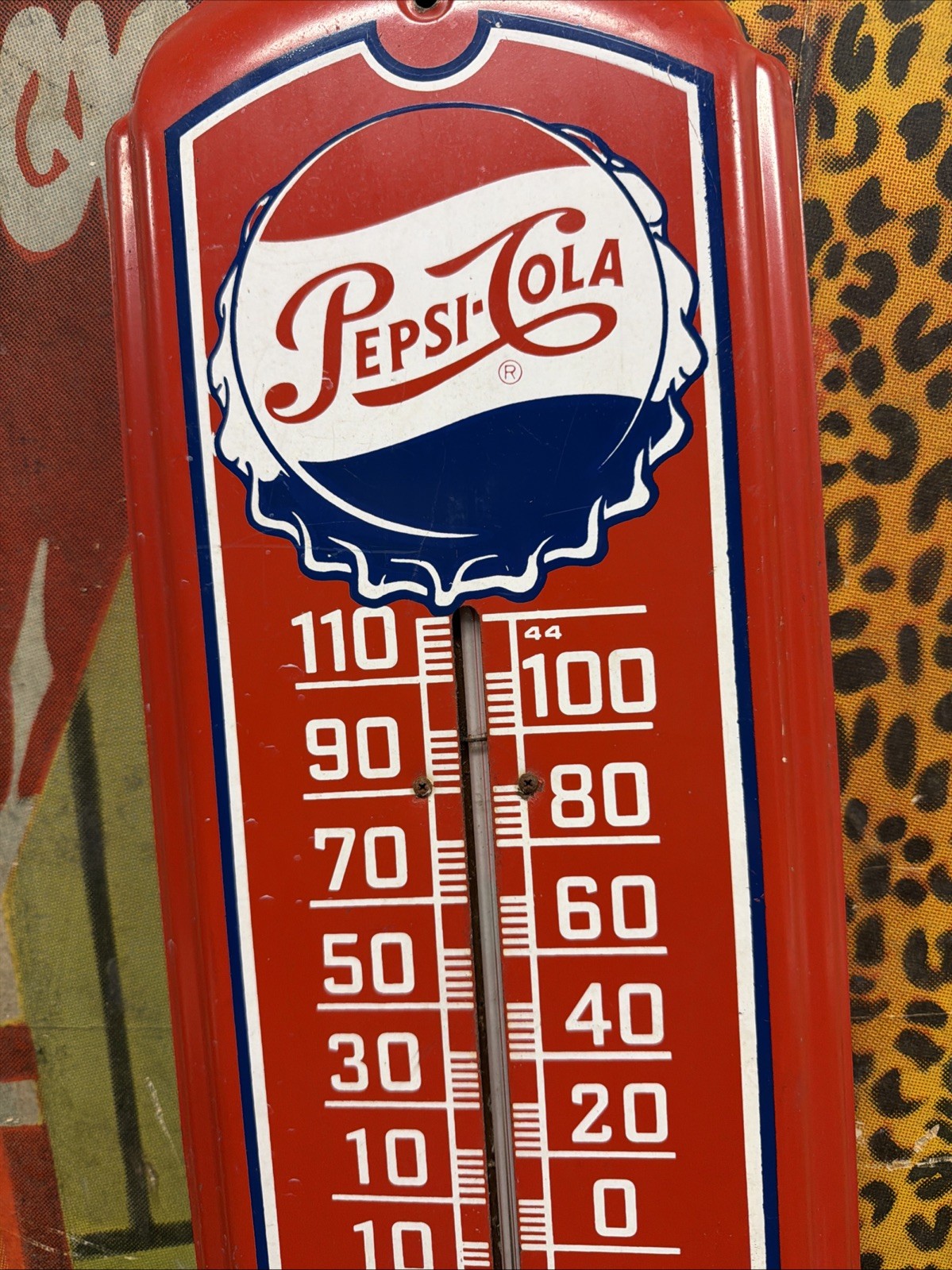 VINTAGE PEPSI COLA THERMOMETER SIGN COCA COLA 7UP PEPSI ORANGE CRUSH DR PEPPER