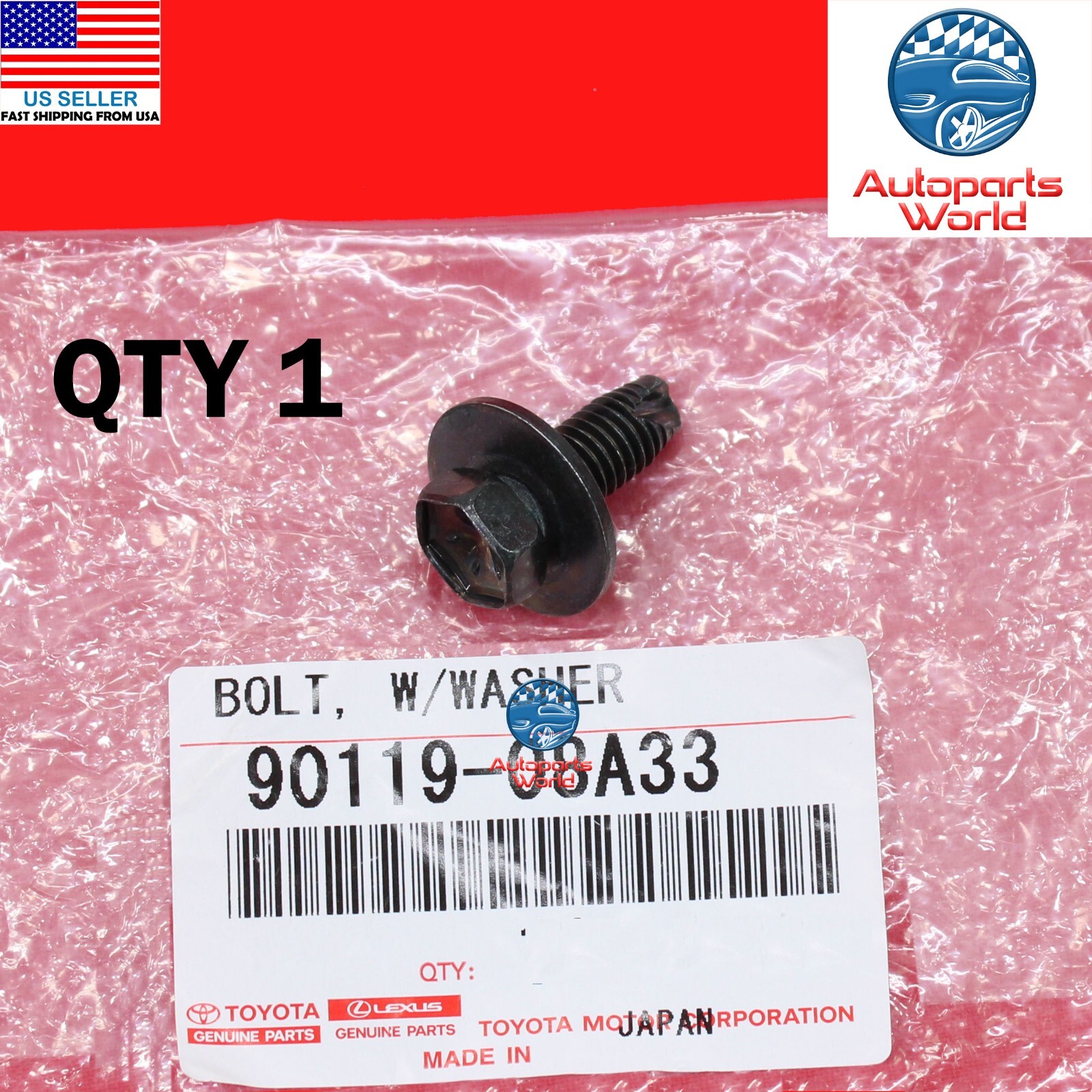 GENUINE TOYOTA 4RUNNER FJ CRUISER GX460 SPLASH SKID UNDER COVER BOLT 90119-08A33