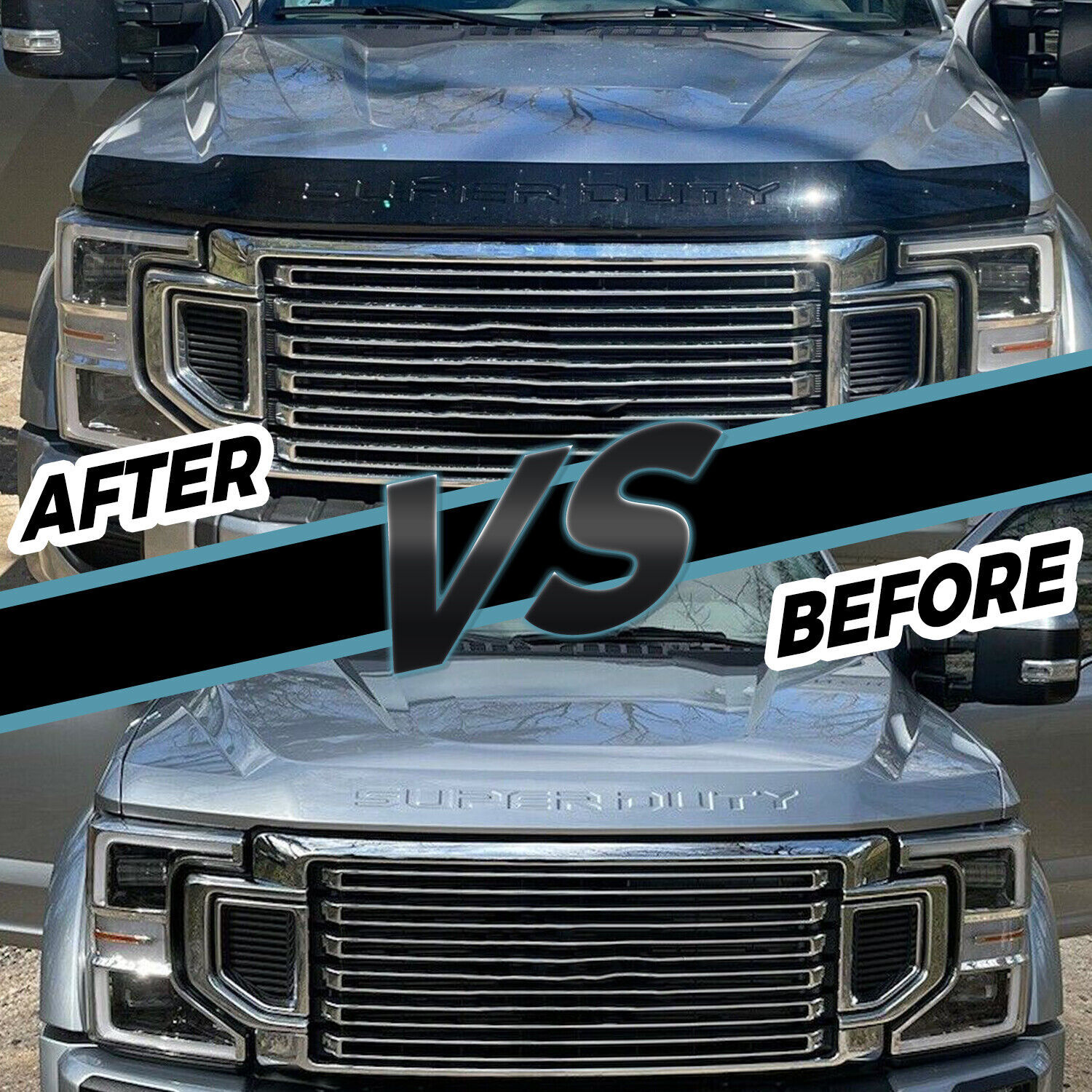 For 2017-2022 21 Ford F250 F350 F450 F-550 Super Duty Hood Deflector Bug Shield