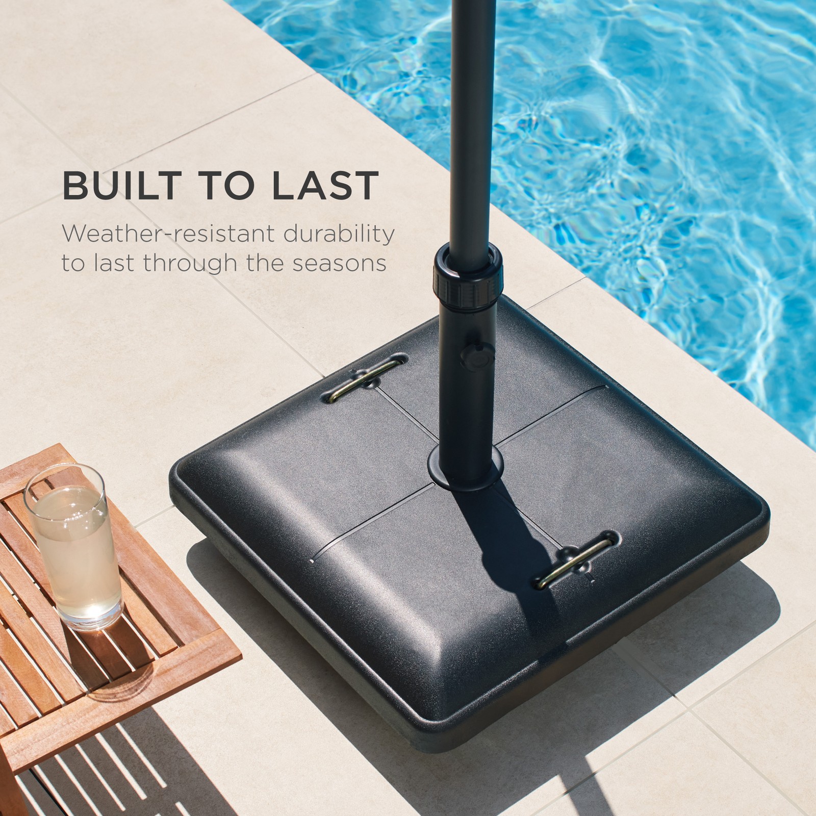 Best Choice Products 81lb. Concrete Umbrella Base Stand w/ Wheels