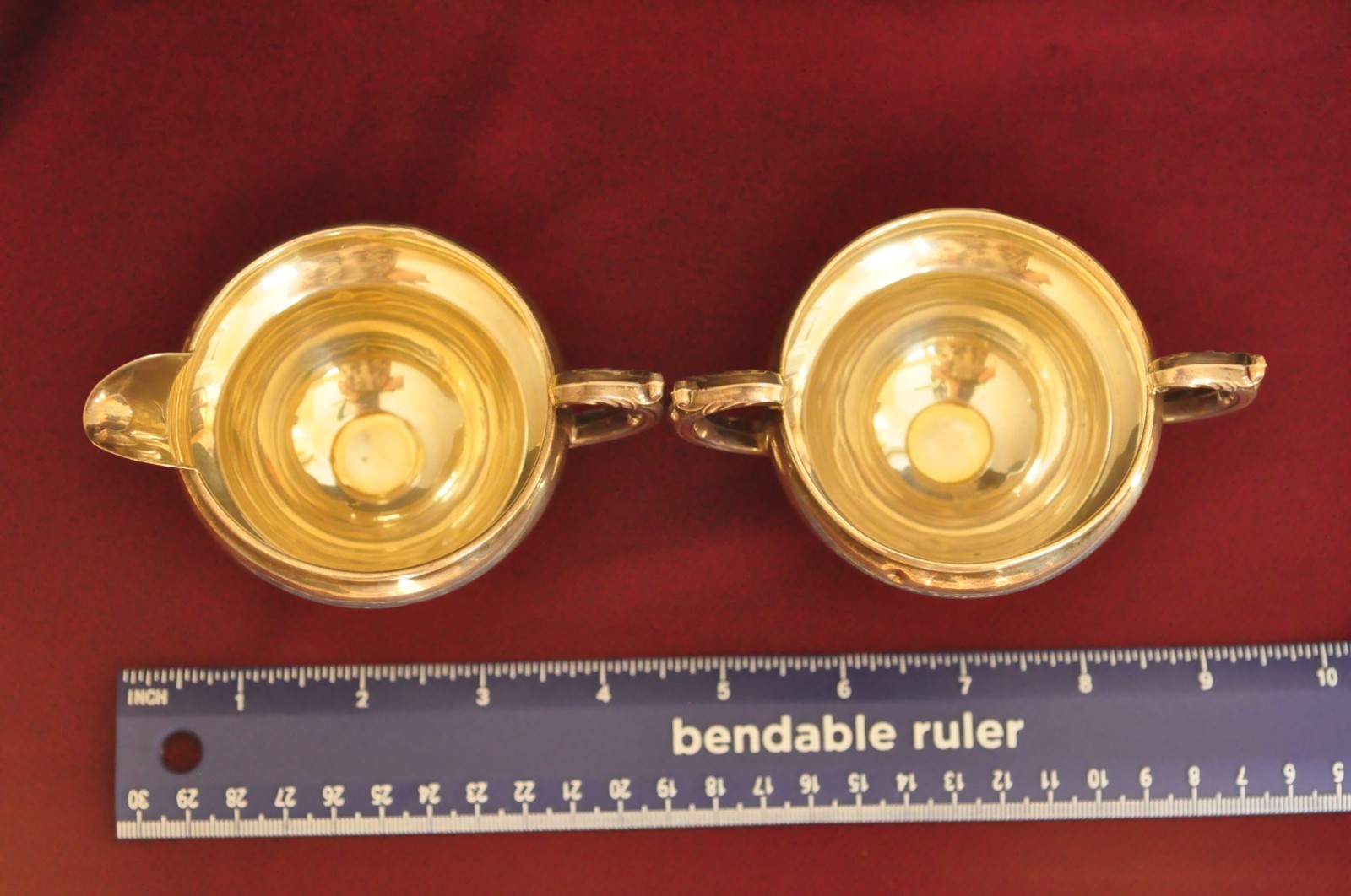 Vintage Crown Sterling Silver Creamer & Sugar – Sterling Weighted – 192g Total –