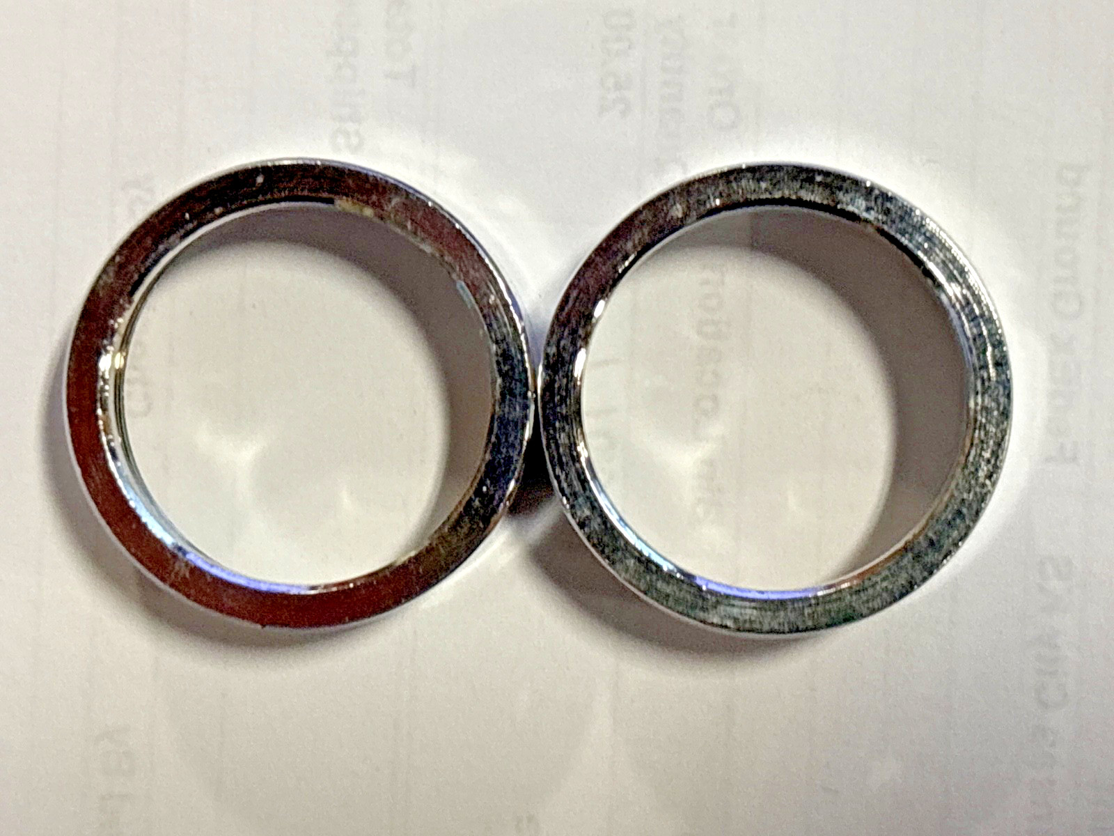 Faucet Coupling Ring smooth Chrome two pack