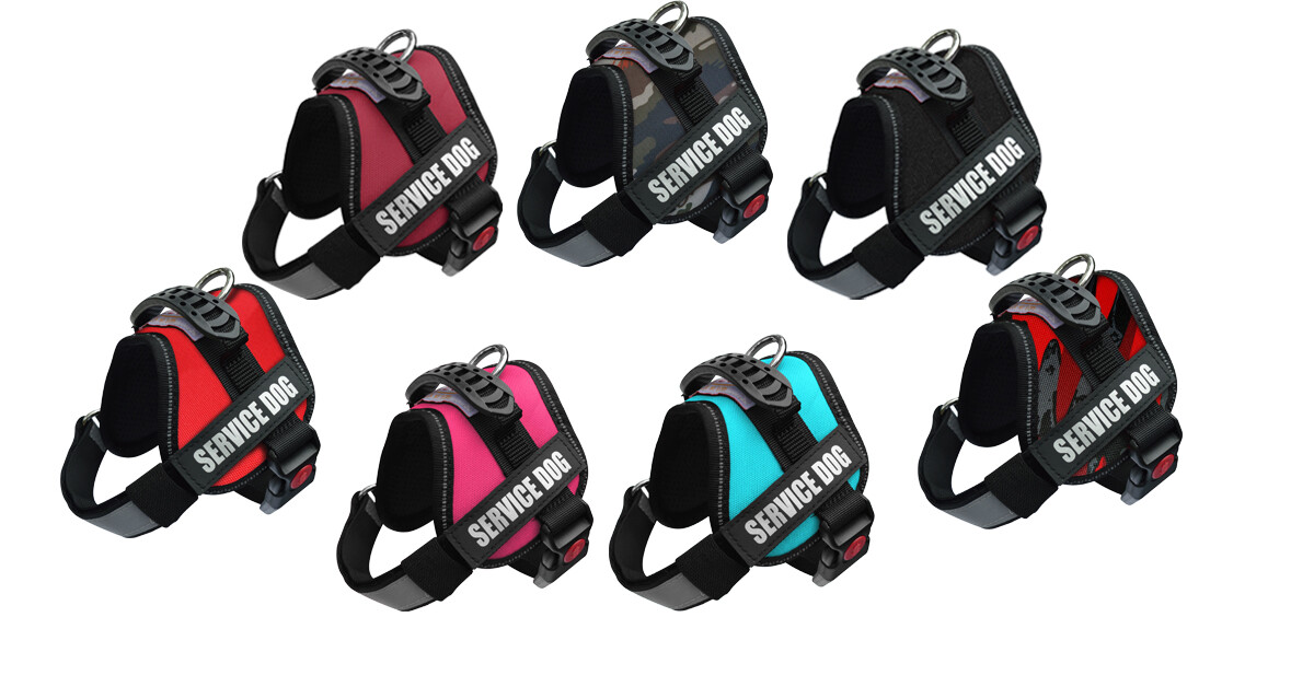 ALBCORP Reflective Service Dog Vest Harness, Woven Nylon with Adjustable Straps