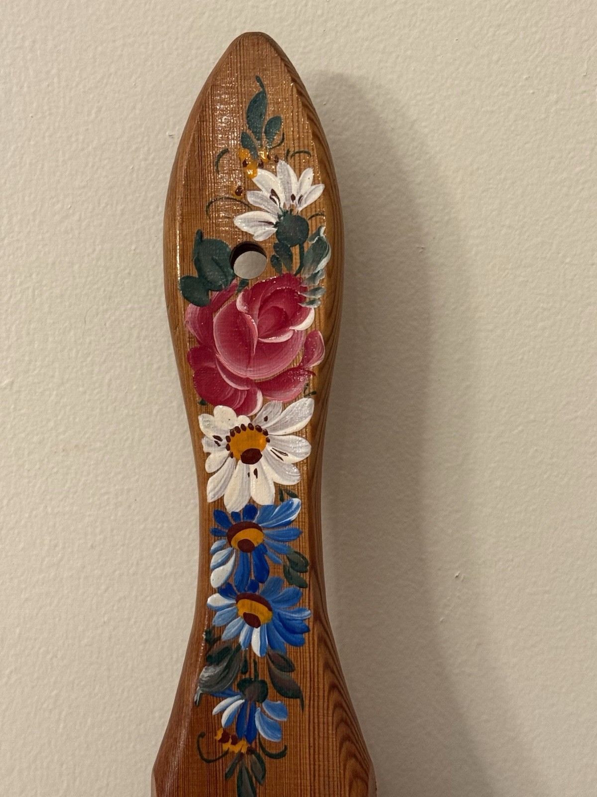 VTG Wood Umbrella Cane Plant Stand Handcrafted Painted Country Farmhouse 24"