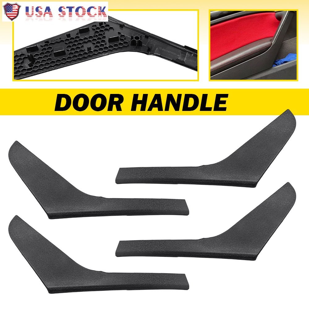 4x Inner Door Handle Trim Panel Pull Cover For VW Golf GTI MK6 2009-2013 4 Door