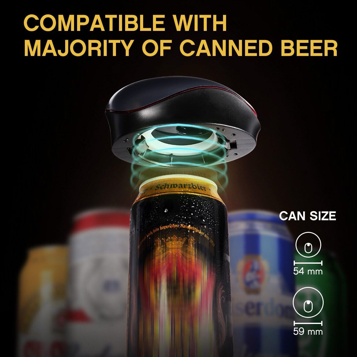 Peacher Beer Foamer, Peacher Portable Quick Automatic Sonic Beer Foamer for Can