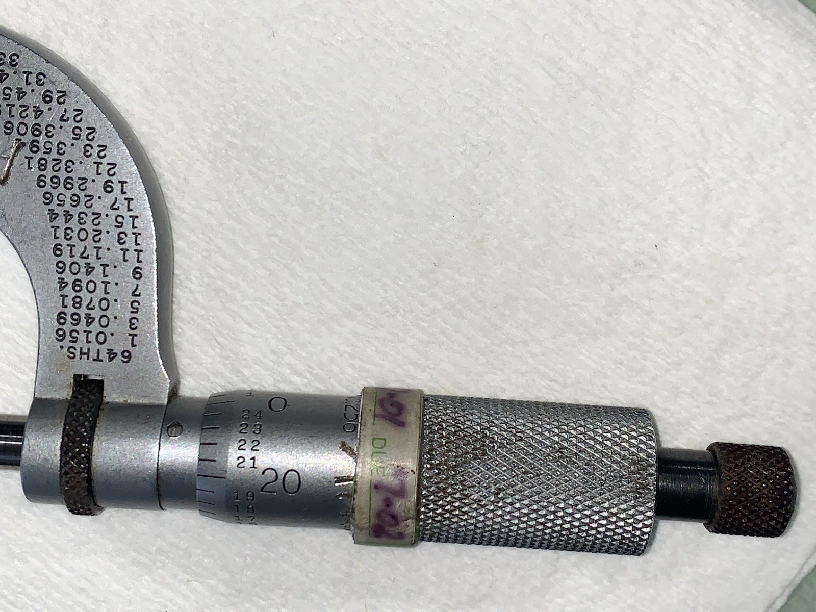 Vg Starrett 256 Disc-Type Outside Micrometer 0-1” Ratchet Stop Has Engravings