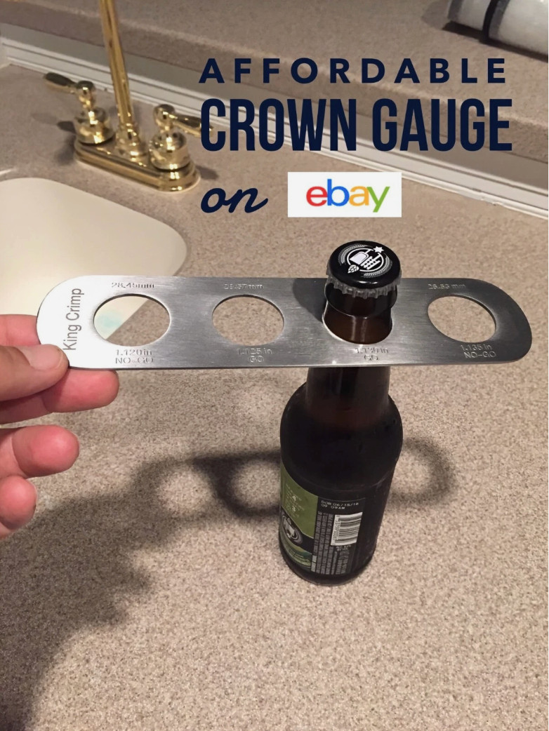 Capping Gauge For 26 Mm Beer Bottles, stainless steel go/no-go crimping gauge