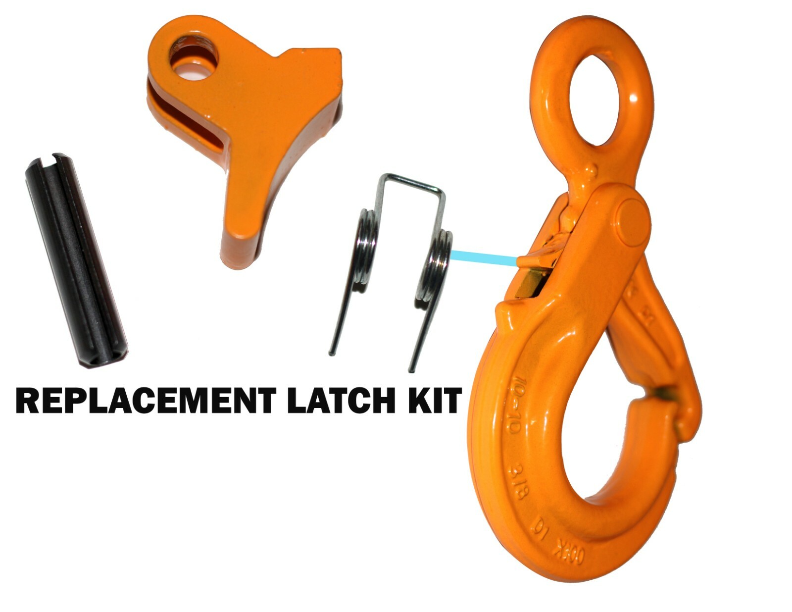 Forged Latch Kit for X100 Grade 100 Hooks - Self Locking Swivel- Trigger Kit