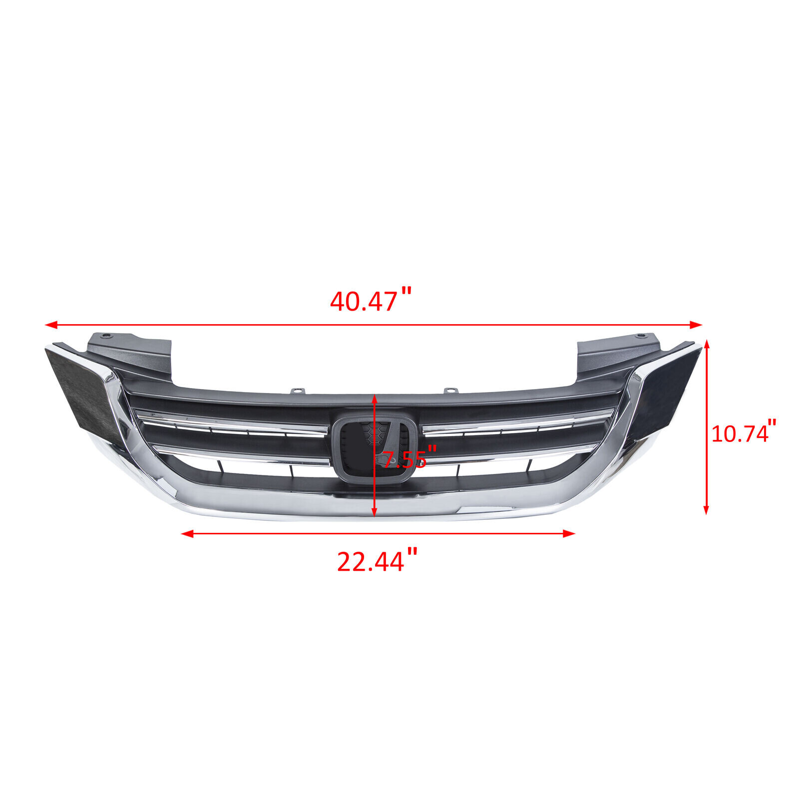 Black & Chrome Front Bumper Hood Grille for Honda Accord 4d 2013-2015 2014