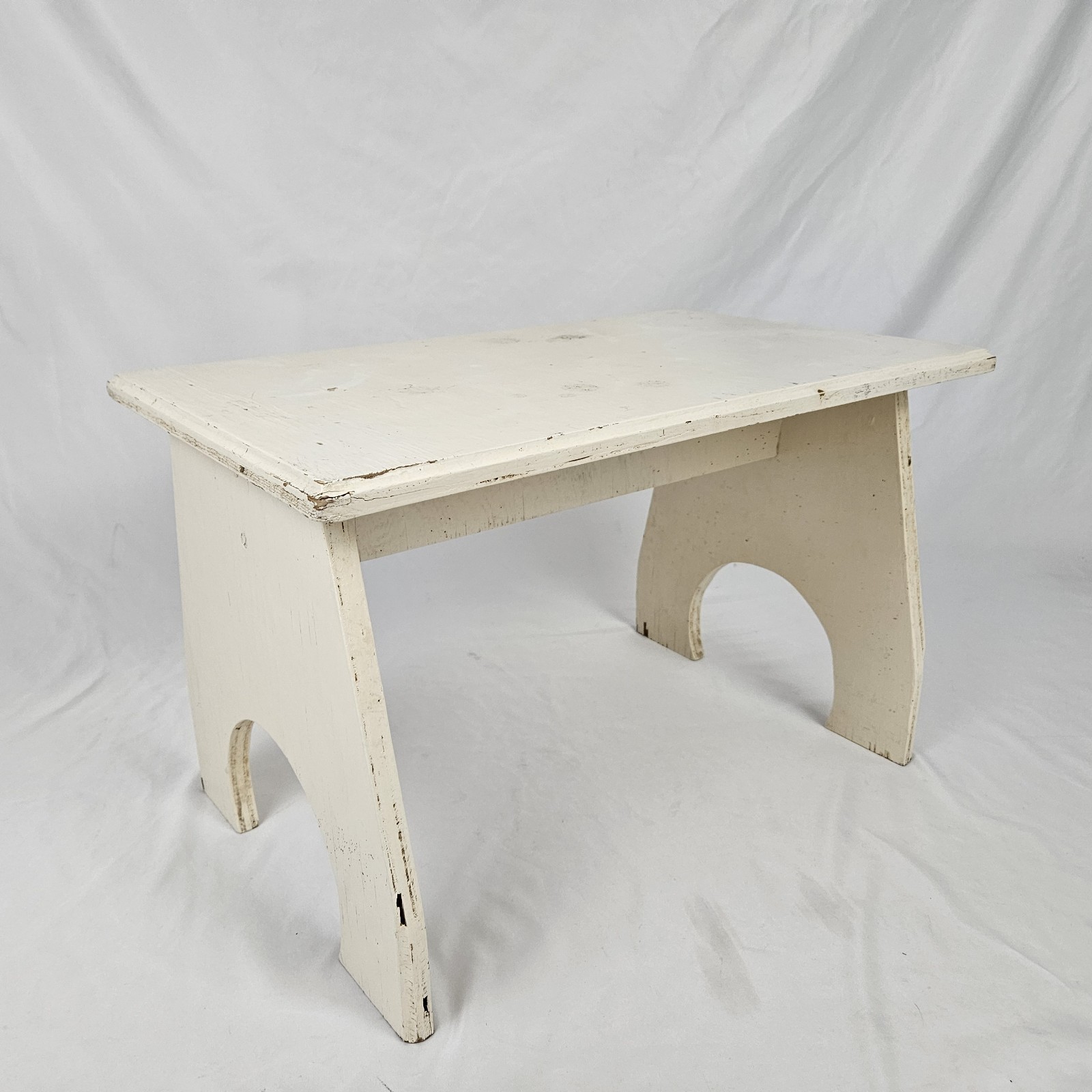 Farmhouse Milking Step Stool Footstool Plant Stand Primitive Painted Wood Vtg