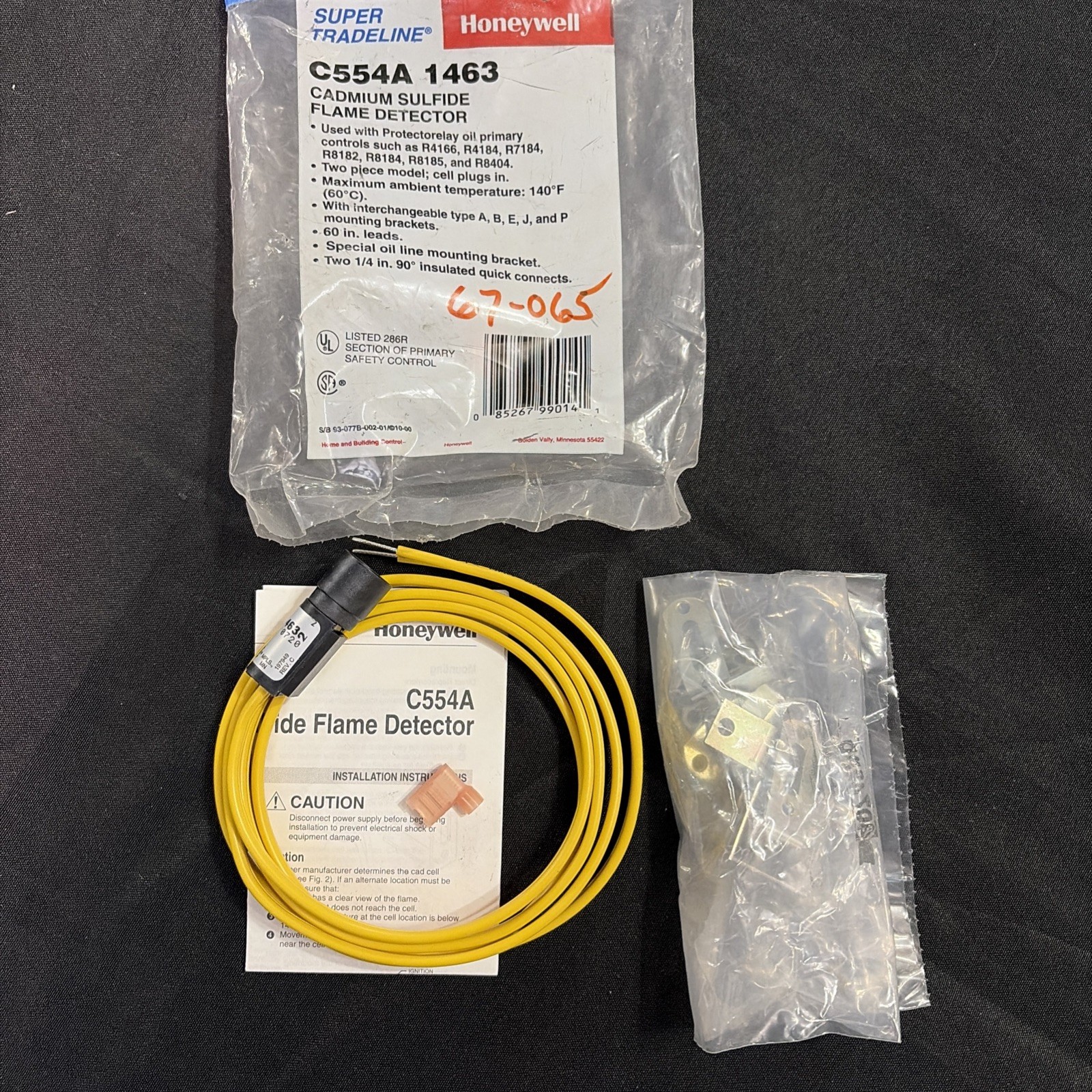 Free Shipping-Honeywell Cadmium Sulfide Flame Detector C554A1463