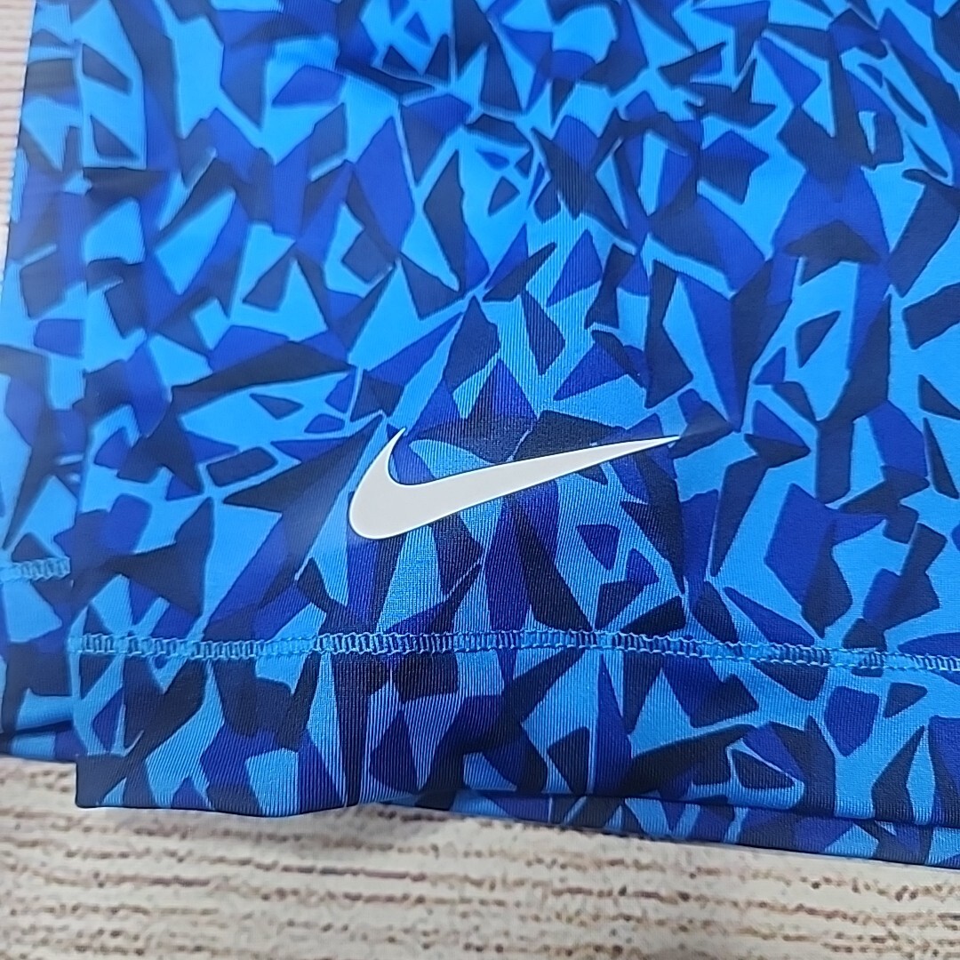 NIKE PRO Women's 3.0" COMPRESSION Shorts Blue Black Printed 777492-435 Large