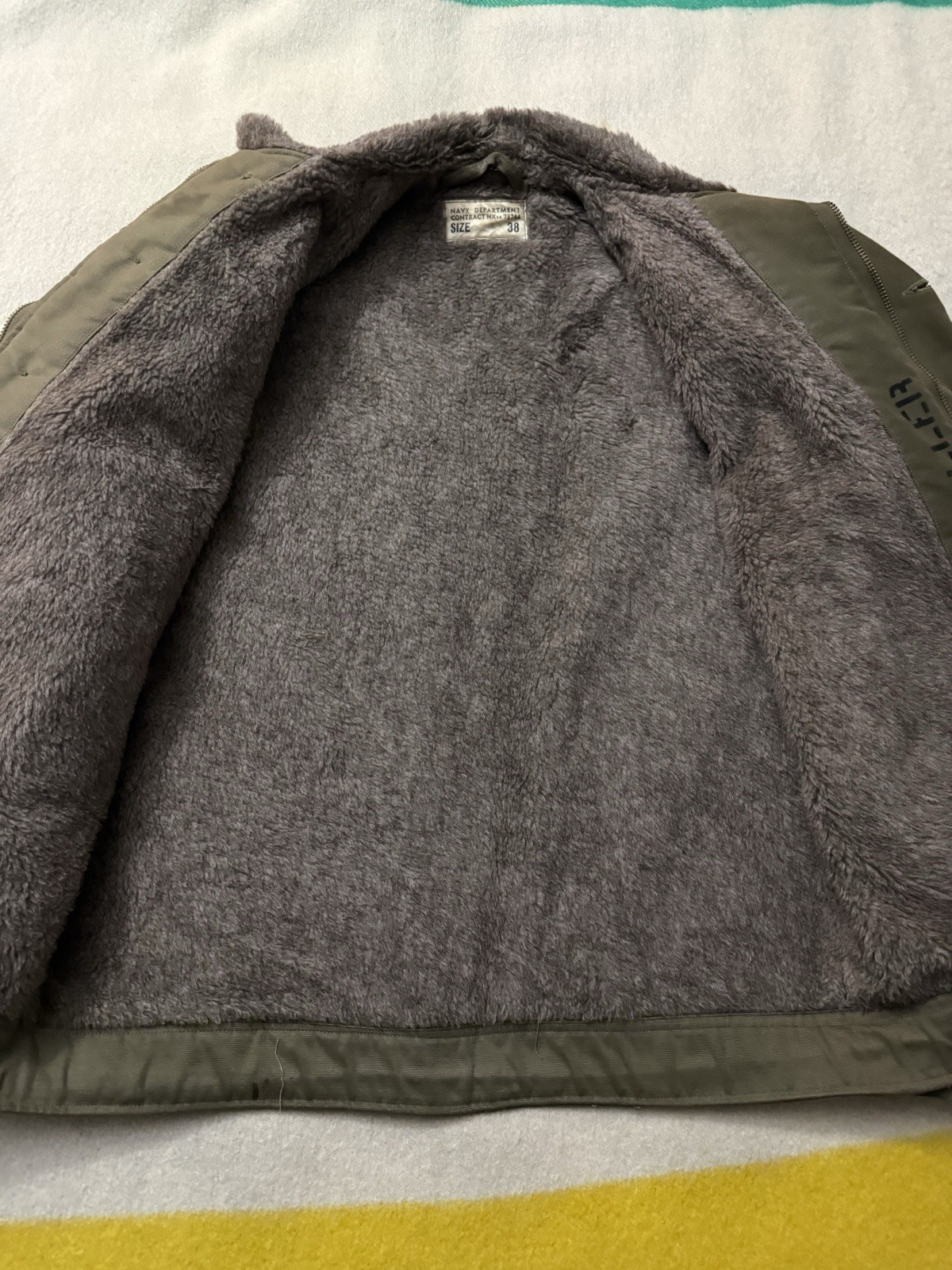 Vintage WW2 40s USN US Navy N1 Deck Jacket Size 38 Medium M Named NXsx 73744