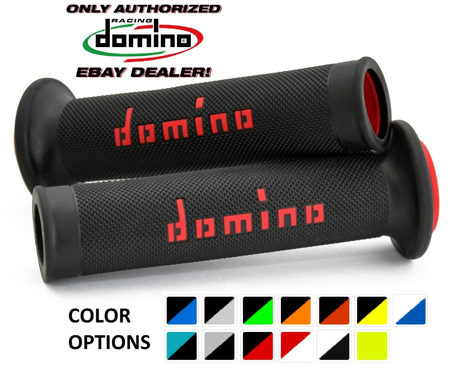Domino MotoGP Road Racing Street Sport Bike Road Motorcycle Grips - AUTHENTIC