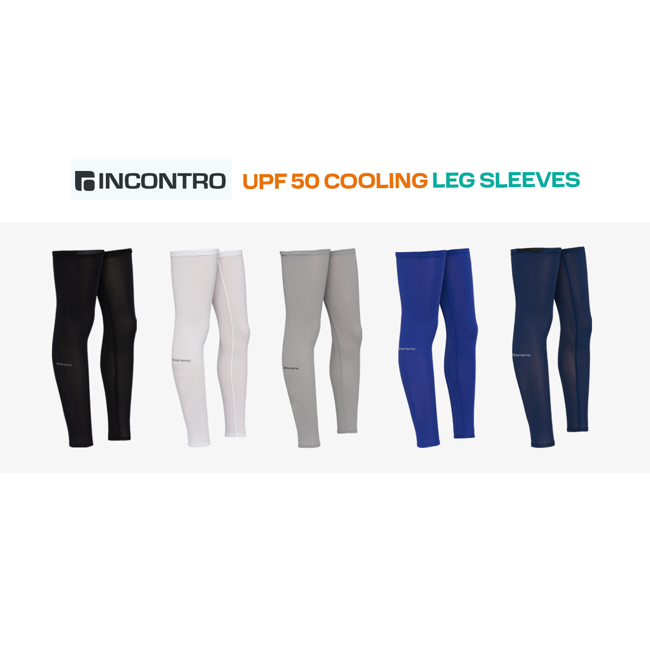 INCONTRO Cooling Sun UV Protection LEG Sleeves for Golf Cycling Outdoor UNISEX