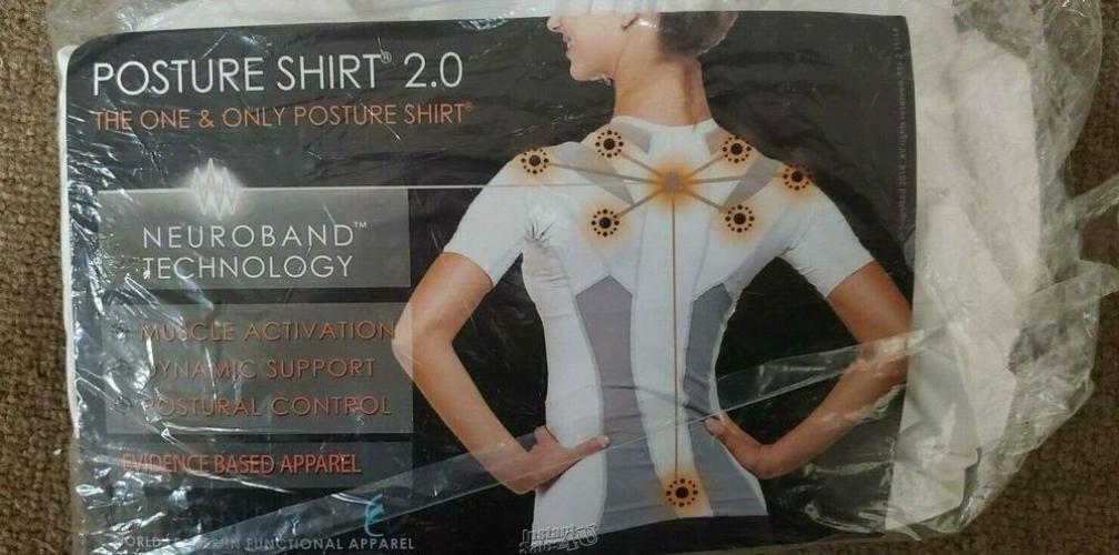 Women's AlignMed Posture Correcting Shirt 2.0 Neuroband Technology White Medium