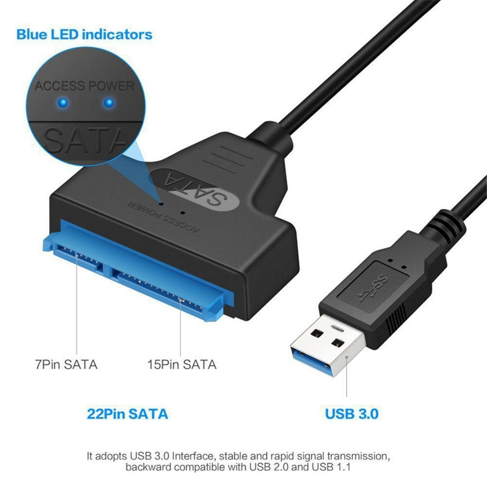 USB 3.0 to 2.5" SSD SATA III Hard Drive Adapter Cable UASP SATA HDD to USB 3.0