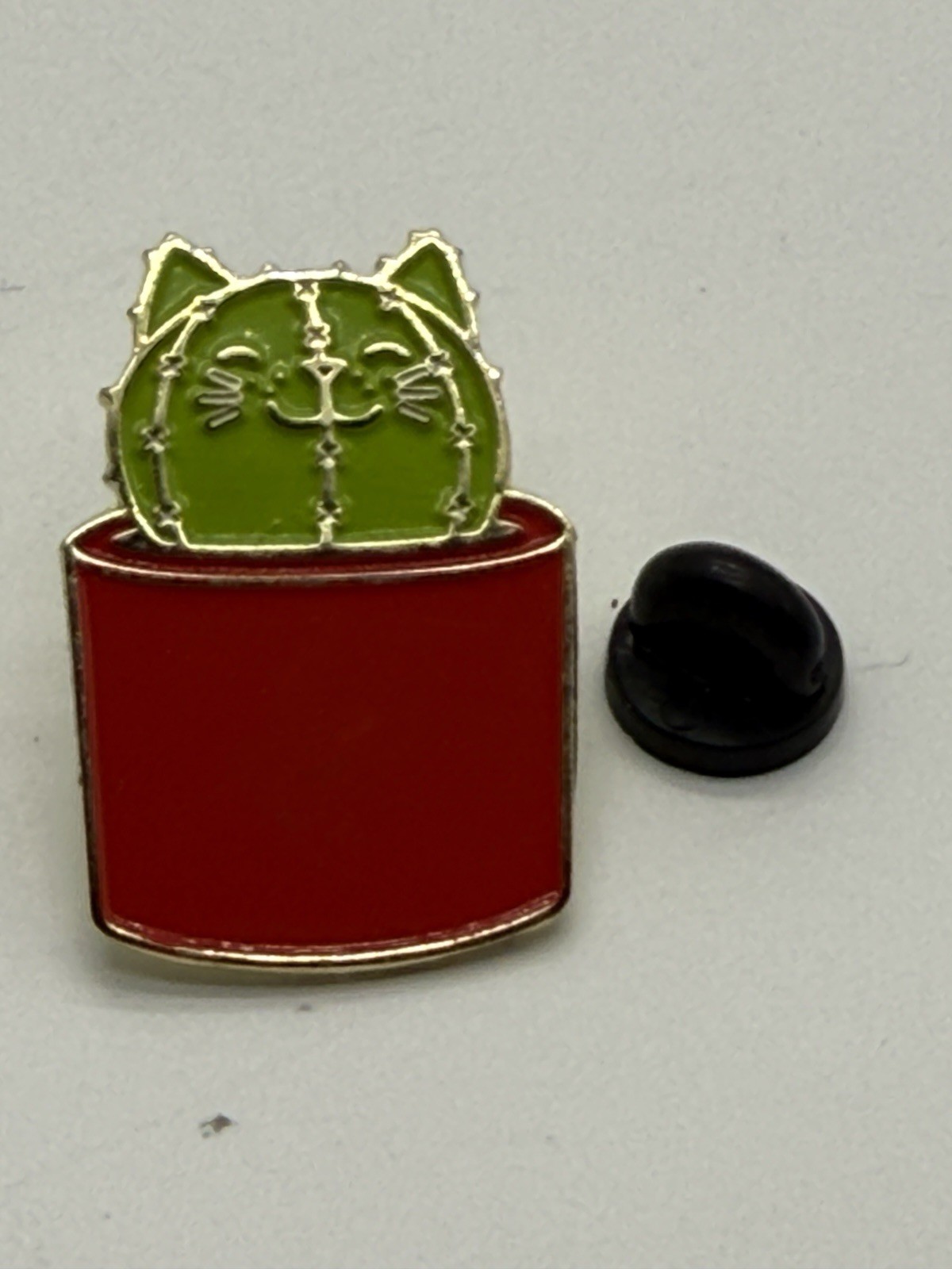 Cactus Cat Hard Enamel Lapel Pin