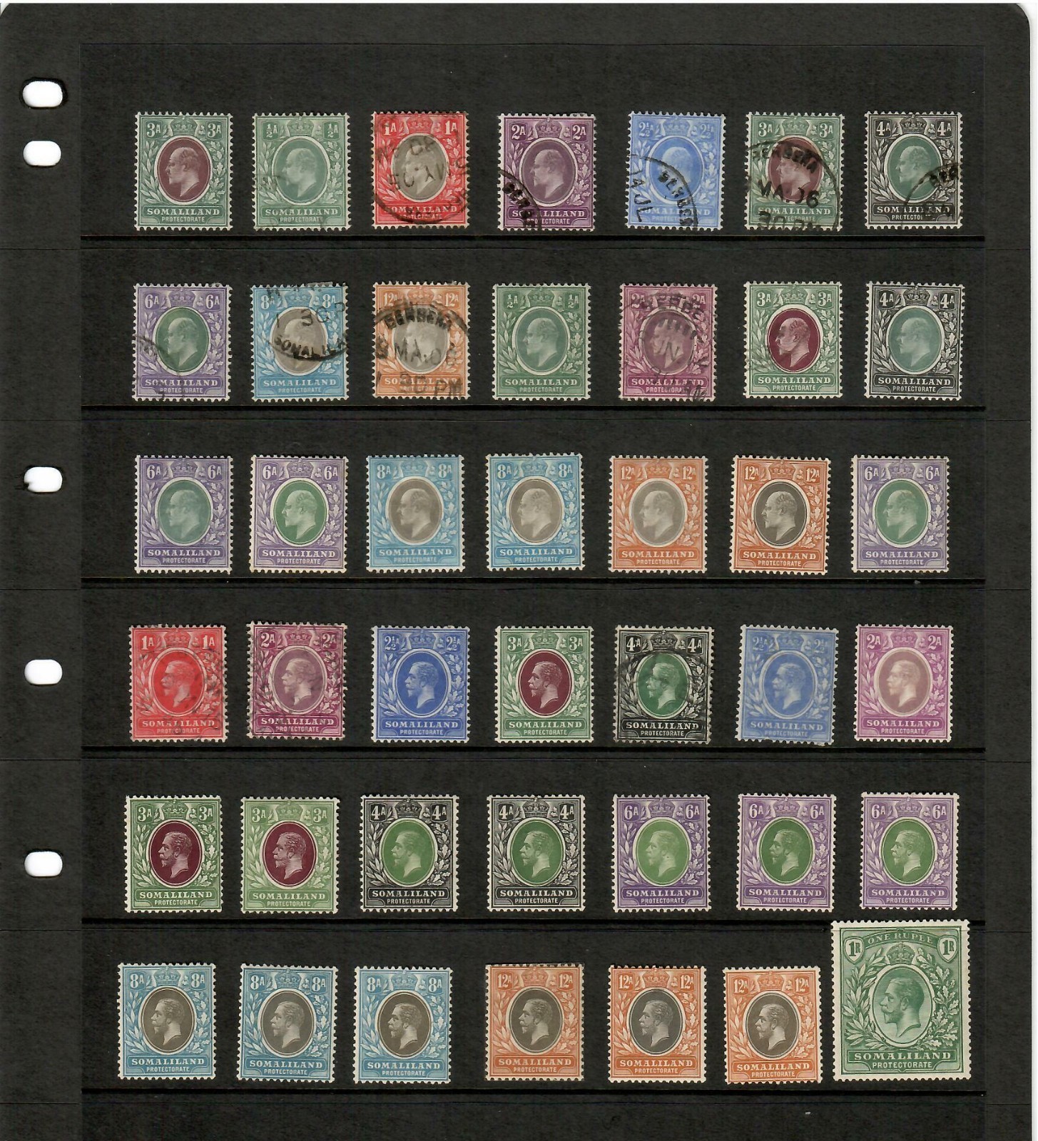 BRITISH SOMALILAND EARLY MLH-MH SELECTION WMKS UNCHECKED