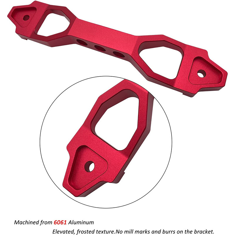 Red Heavy Duty Battery Hold Down Sets Tie Down Bracket With J Hook