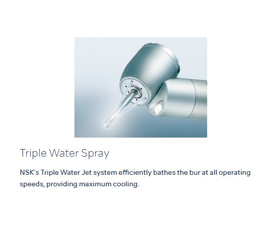 NSK Ti-Max X450 M4 Surgical 45° LED Speed Handpiece Dental Triple Water Jet 18W