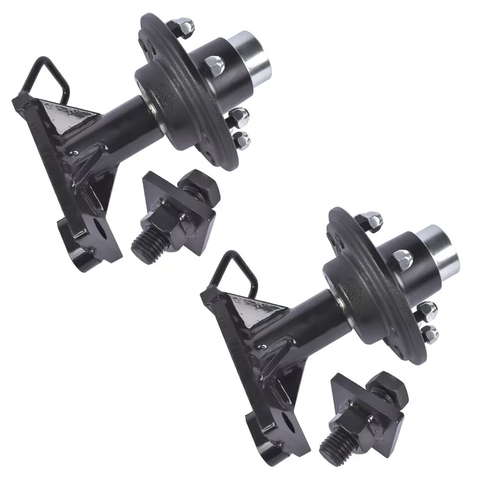 Pair 8000LB 8 x 6.5 Lug Superior Shipping Container Wheels Bolt-on Spindle Kit.