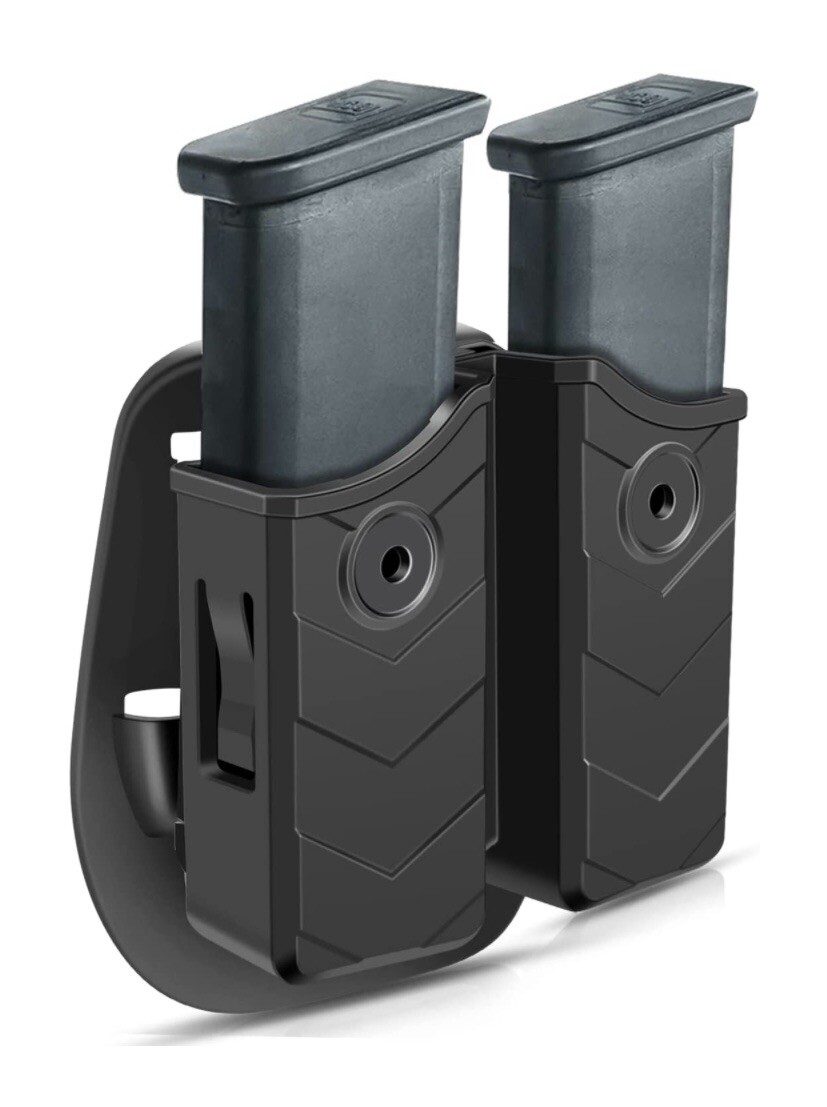 Universal Double Stack Magazine Paddle Holster for 9mm 40 Cal Pistol Mag Holder