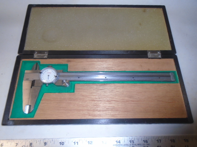 MACHINIST LATHE MILL Machinist 8" Dial Caliper Gage Gauge in Case Peacock
