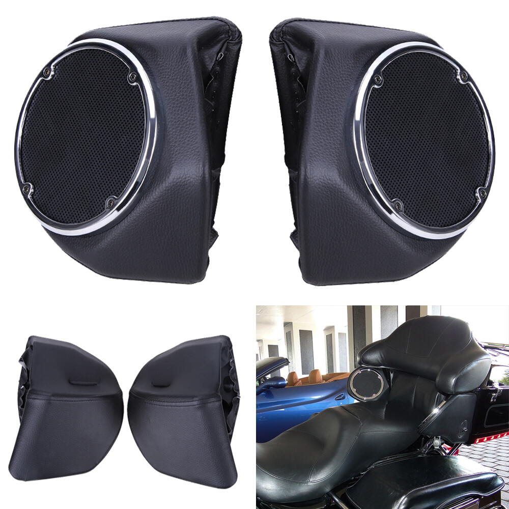 King Rear Trunk 6.5" Speaker Pods For Harley Tour Pak Road Street Electra Glide