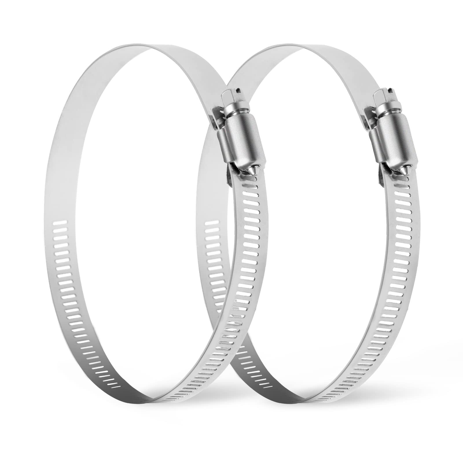 2pcs 3in Adjustable 304 Stainless Steel Duct Hose Clamps for Ducting Ventilation