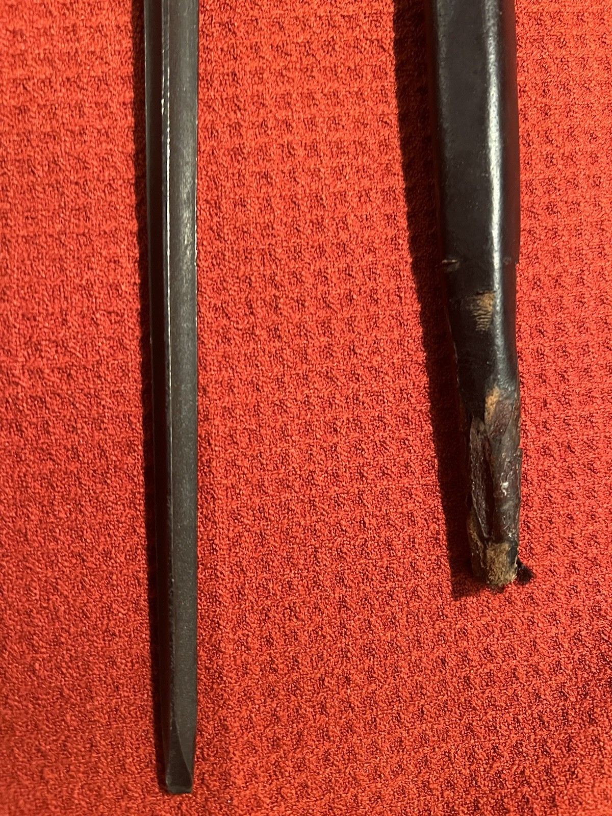 Antique US scabbard For Trap Door Springfield & Foreign socket bayonet