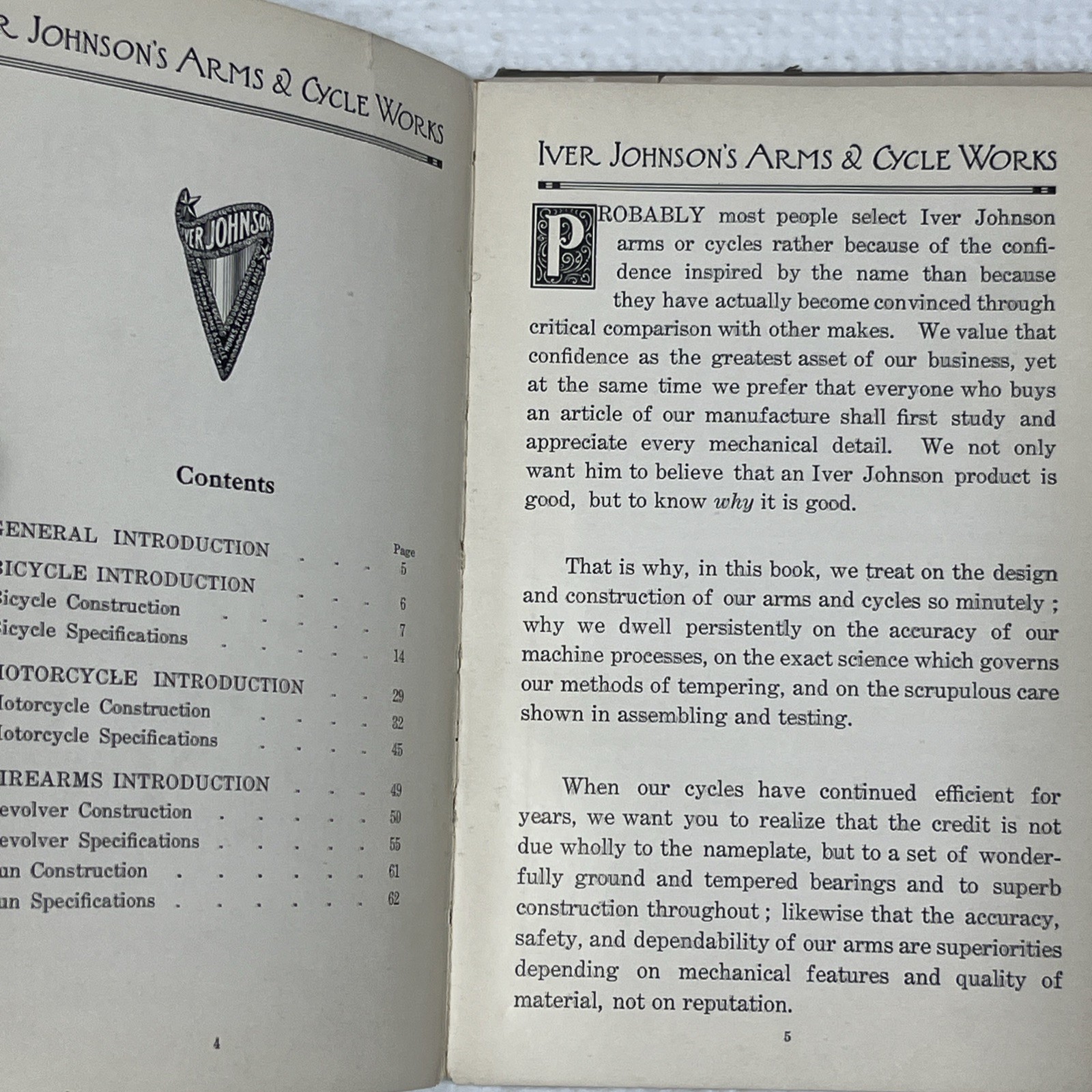 1913 Iver Johnson Original Paper Catalog for Bicycles, Motorcycles